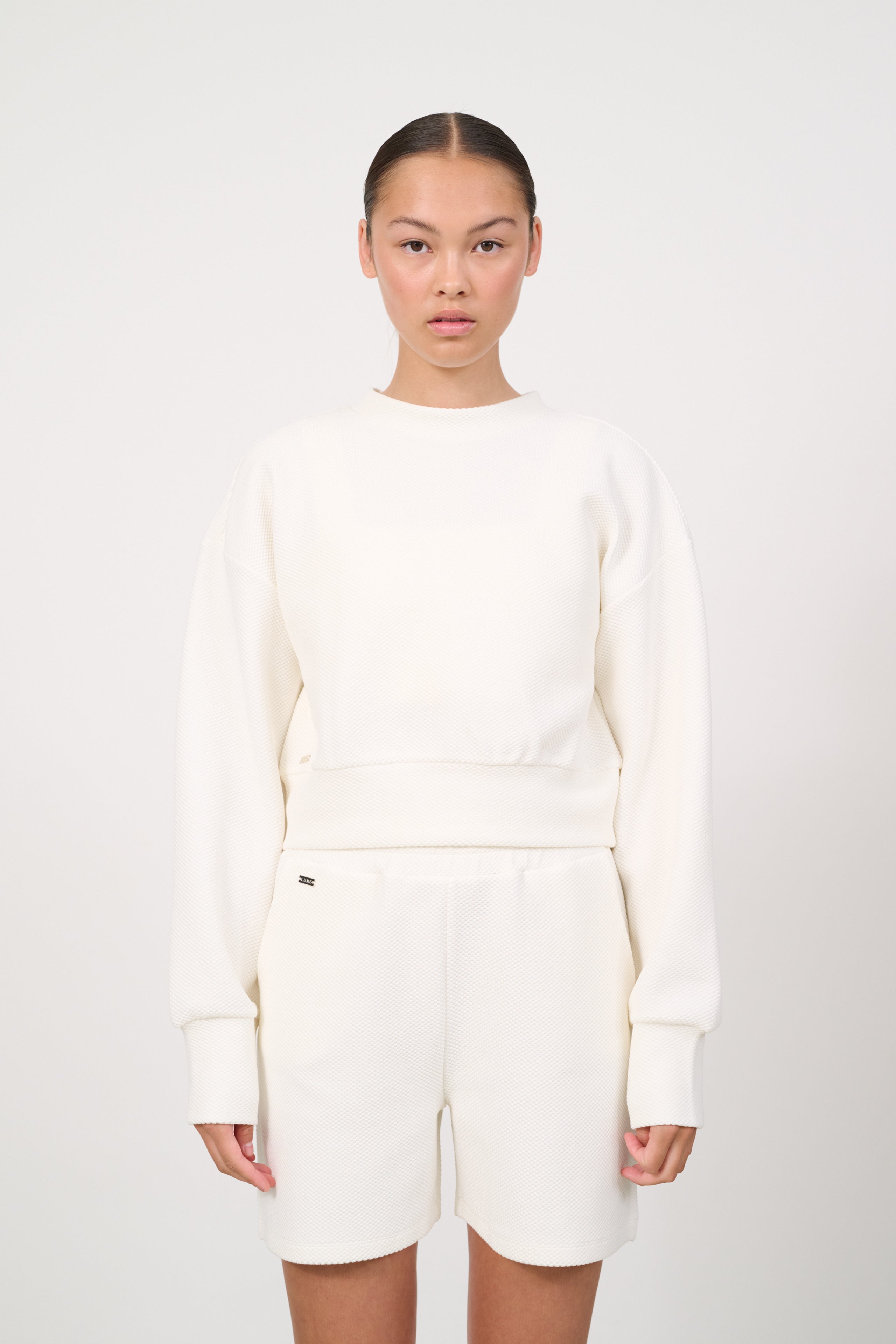 MOON CLASSIC cropped sweat - Marshmellow