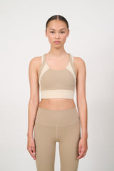 RIVER LIFT medium support pattern bra - Dune