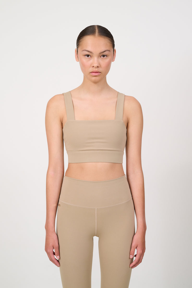 RIVER LIFT square neck bra - Dune