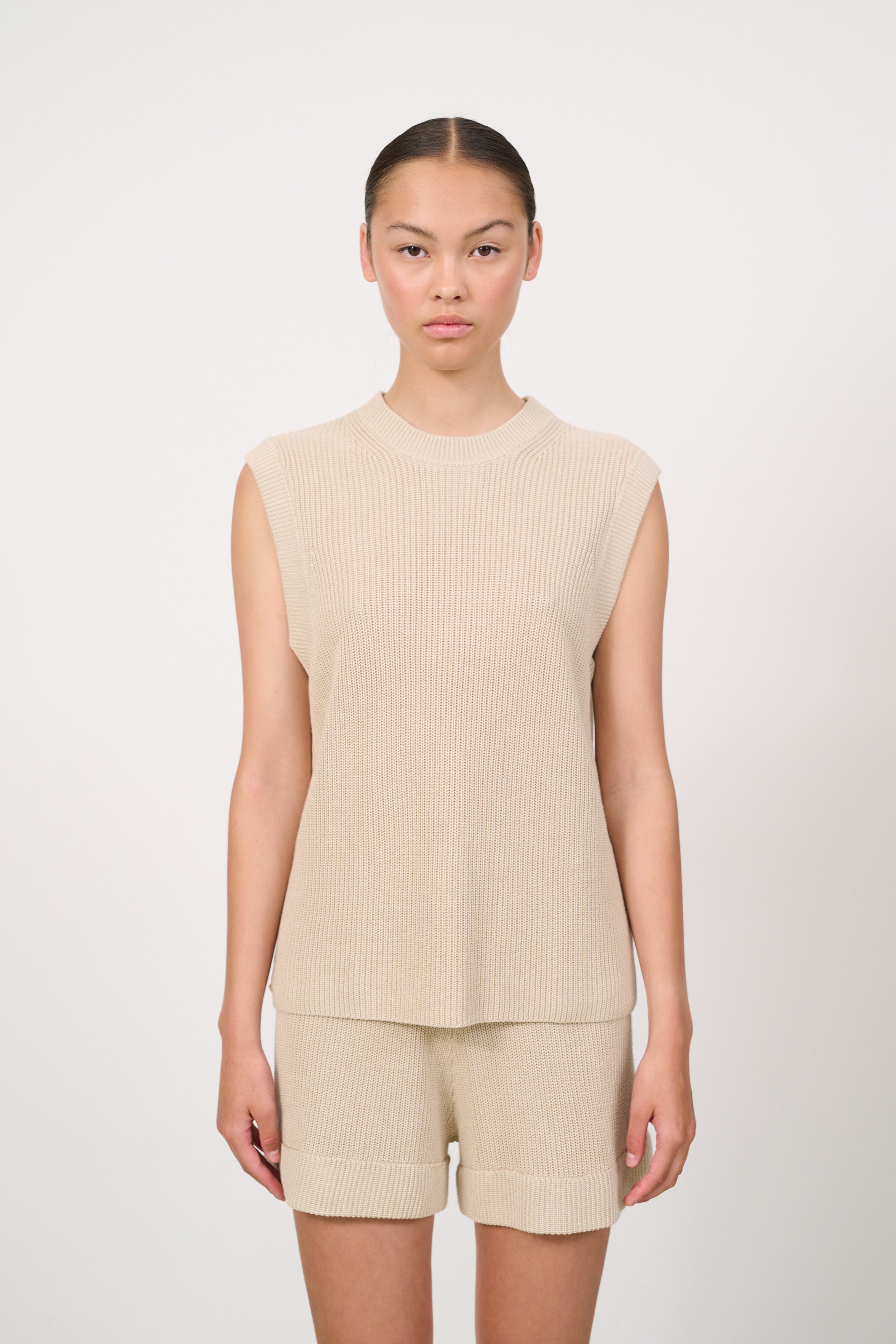 STELLA sleeveless top - Brown Rice